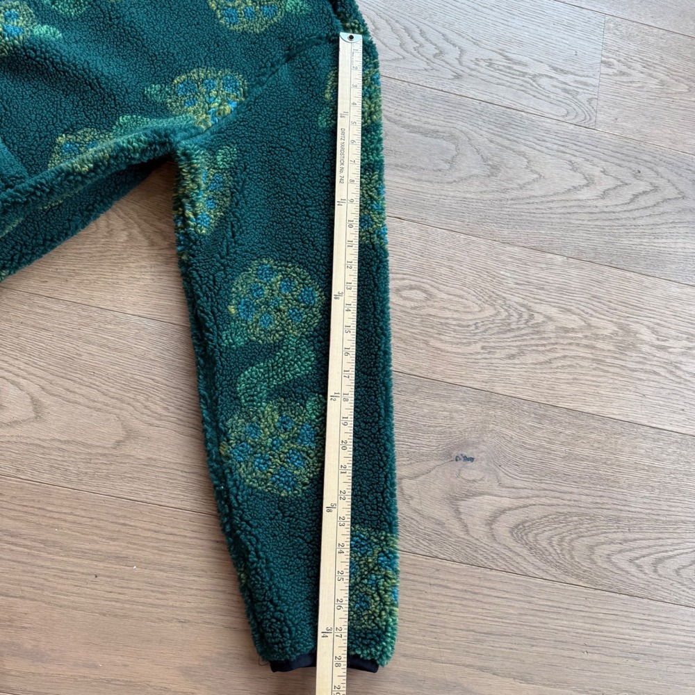 Stussy Flor‎ Sherpa Fleece Jacket Green Sherpa Full Zip Mens XL Mock Neck - Picture 6 of 11